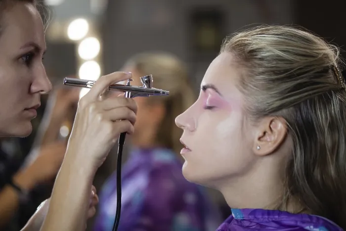 Framed Print : The Art of Modern Makeup with Airbrush Print