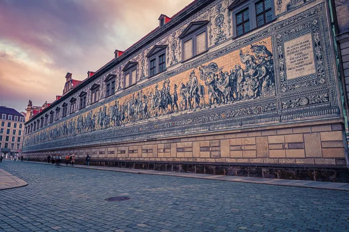 Framed Print : Dresden Procession of Princes Print, Germany Framed Print : Dresden Procession of Princes Print, Germany