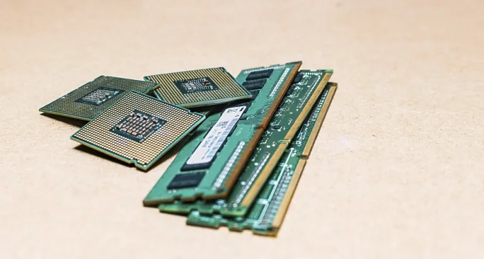 Framed Print : Computer Components Print - Processors and RAM Memories Framed Print : Computer Components Print - Processors and RAM Memories