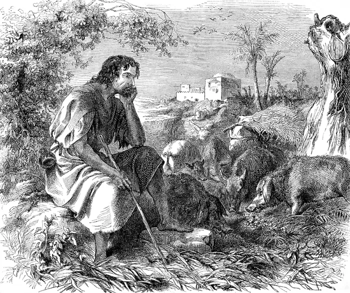 Framed Print : The Prodigal Son in a Stranger Print, 1850 Framed Print : The Prodigal Son in a Stranger Print, 1850