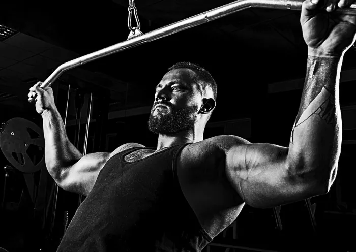Framed Print : Professional Athlete Gym Print - Back Muscle Development Framed Print : Professional Athlete Gym Print - Back Muscle Development