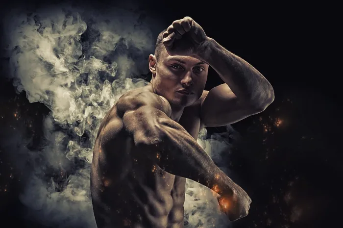 Framed Print : Professional Boxer in Studio Print Framed Print : Professional Boxer in Studio Print