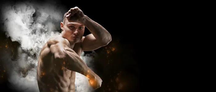 Framed Print : Professional Boxer in Studio Print