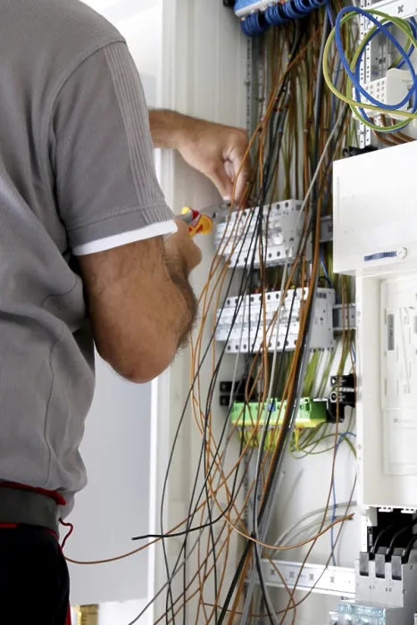 Framed Print : Professional Electrical Installation Print on Building Shell Framed Print : Professional Electrical Installation Print on Building Shell