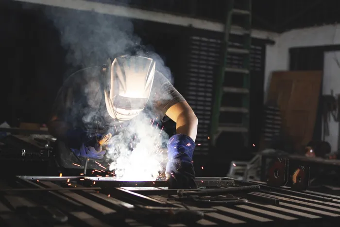 Framed Print : Professional Welder Working at the Workbench Print Framed Print : Professional Welder Working at the Workbench Print