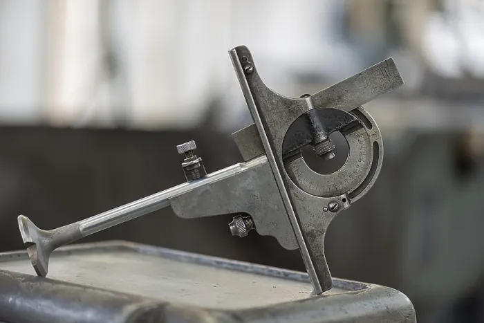 Framed Print : Protractor Print: Checking Conical Grooves Gauge Framed Print : Protractor Print: Checking Conical Grooves Gauge