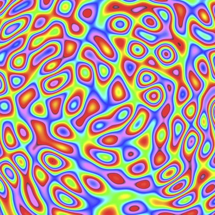 Framed Print : Psychedelic Print with Vibrant Colours Framed Print : Psychedelic Print with Vibrant Colours