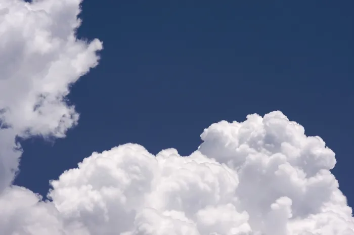 Framed Print : Puffy Clouds Blue Sky Print Framed Print : Puffy Clouds Blue Sky Print