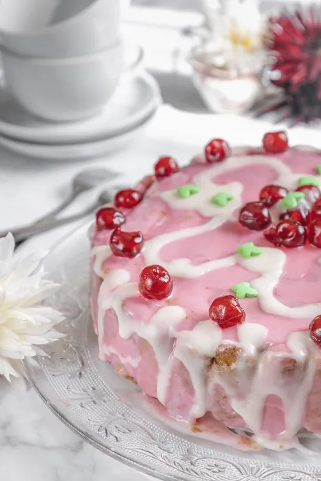 Framed Print : Print of Punch Cake with Cherries Framed Print : Print of Punch Cake with Cherries