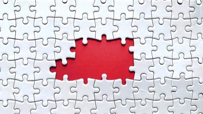 Framed Print : Missing Pieces Red Section Print Framed Print : Missing Pieces Red Section Print