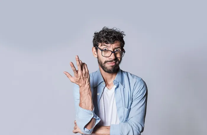 Framed Print : Puzzled Man Isolated Background Print Framed Print : Puzzled Man Isolated Background Print