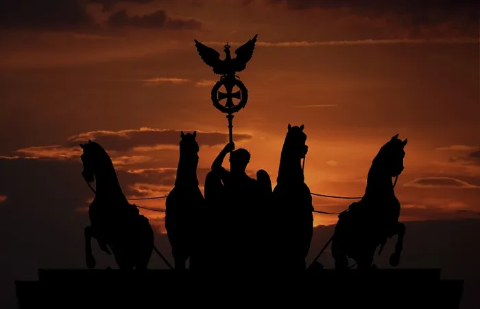 Framed Print : Quadriga in Berlin at sunset Print Framed Print : Quadriga in Berlin at sunset Print