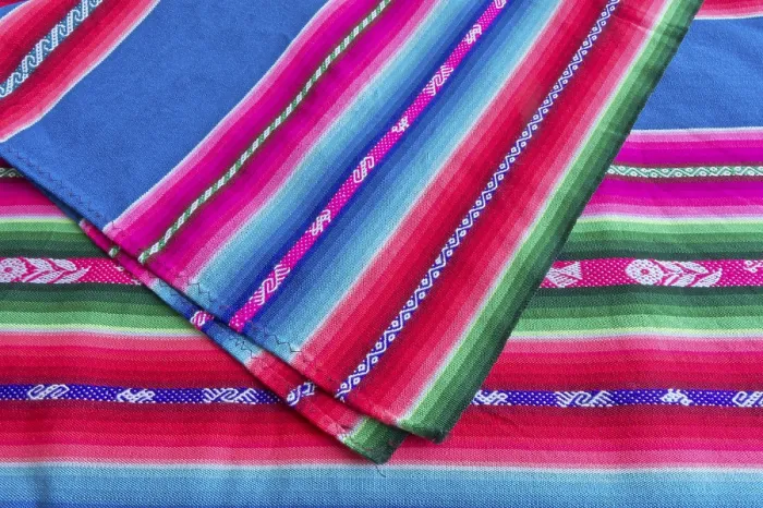 Framed Print : Quechua Colored Blanket Print Framed Print : Quechua Colored Blanket Print