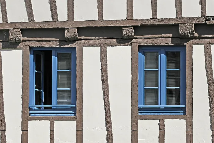 Framed Print : Quimper Half-Timbered Print Framed Print : Quimper Half-Timbered Print