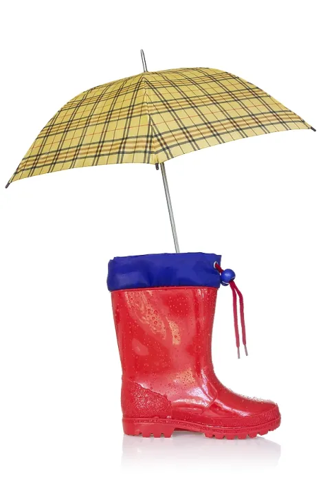 Framed Print : Rain Boot and Yellow Umbrella Print Framed Print : Rain Boot and Yellow Umbrella Print