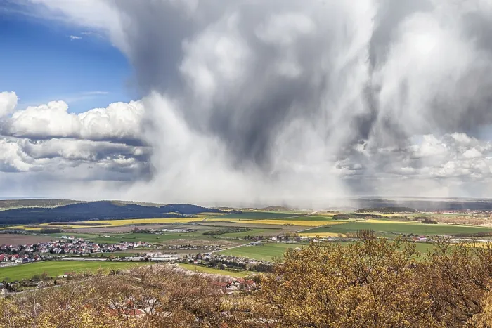 Framed Print : Rain Cloud with Downpour Print Framed Print : Rain Cloud with Downpour Print