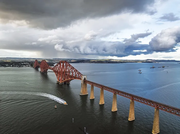 Framed Print : Rain Clouds Over Forth Bridge Print, Scotland Framed Print : Rain Clouds Over Forth Bridge Print, Scotland