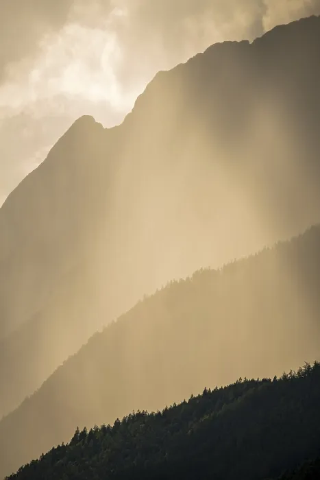 Framed Print : Rain Clouds on Karwendel Mountains Print, Austria Framed Print : Rain Clouds on Karwendel Mountains Print, Austria