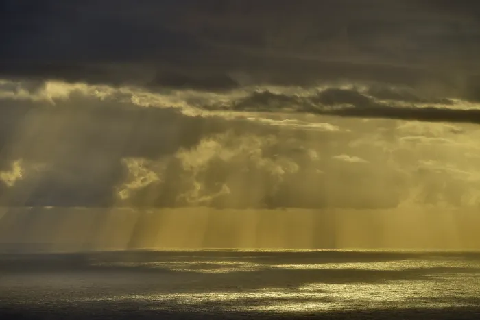 Framed Print : Rain Clouds Print over Sardinian Sea Framed Print : Rain Clouds Print over Sardinian Sea