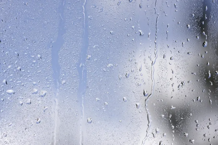 Framed Print : Raindrops on Window as Clouds Clear Behind - Print Framed Print : Raindrops on Window as Clouds Clear Behind - Print