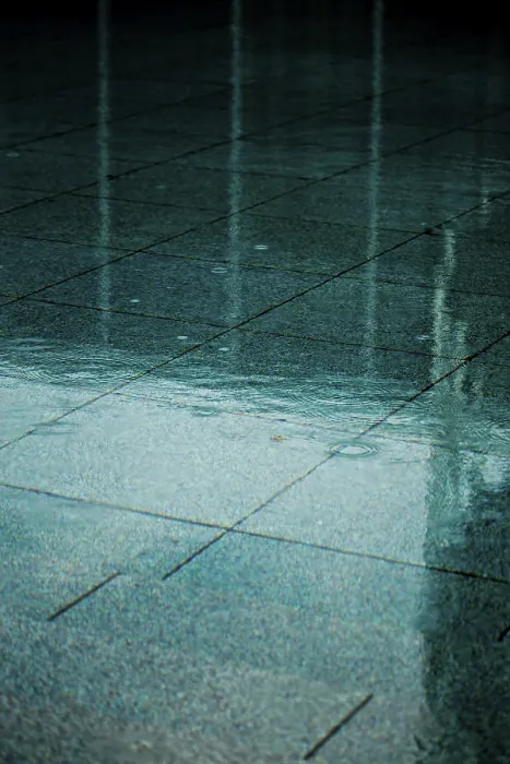 Framed Print : Rain on Flagged Floor Print Framed Print : Rain on Flagged Floor Print