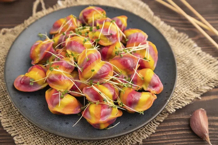 Framed Print : Rainbow Colored Dumplings Print Framed Print : Rainbow Colored Dumplings Print