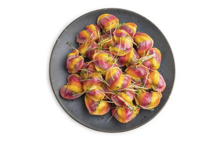 Framed Print : Rainbow Colored Dumplings Print Framed Print : Rainbow Colored Dumplings Print