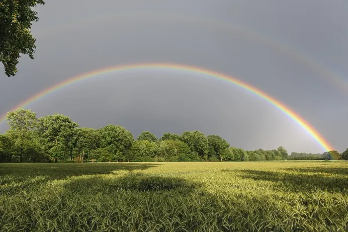 Framed Print : Rainbow over a cornfield, Vechta Print Framed Print : Rainbow over a cornfield, Vechta Print