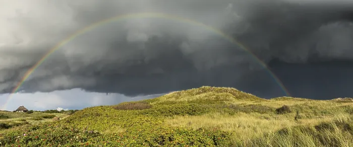 Framed Print : Rainbow over Dune Landscape Print Framed Print : Rainbow over Dune Landscape Print