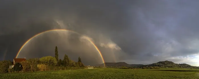 Framed Print : Rainbow over the landscape Print Framed Print : Rainbow over the landscape Print