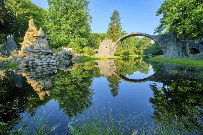 Framed Print : Rakotz Bridge Print, Saxony Germany Framed Print : Rakotz Bridge Print, Saxony Germany