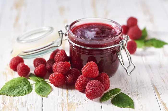 Framed Print : Raspberry Jam Print with Fresh Berries