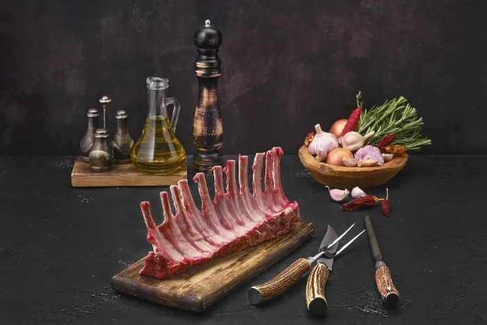 Framed Print : Raw Fresh Rack of Lamb Print Framed Print : Raw Fresh Rack of Lamb Print