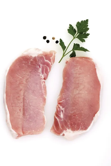 Framed Print : Raw Pork Cutlets Print Framed Print : Raw Pork Cutlets Print