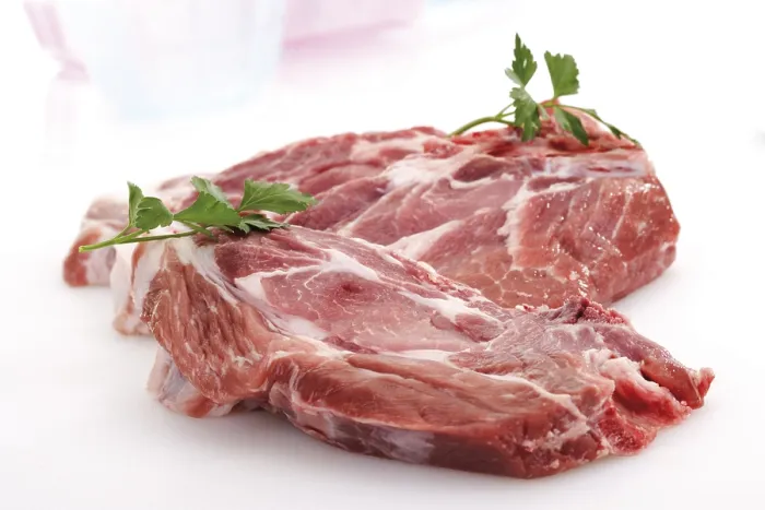 Framed Print : Raw Pork Cutlets Print Framed Print : Raw Pork Cutlets Print