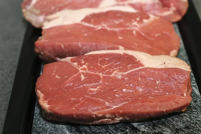 Framed Print : Raw Roast Beef Print on Platter Framed Print : Raw Roast Beef Print on Platter