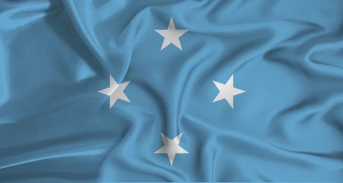 Framed Print : Realistic Micronesia Flag Waving Print Framed Print : Realistic Micronesia Flag Waving Print