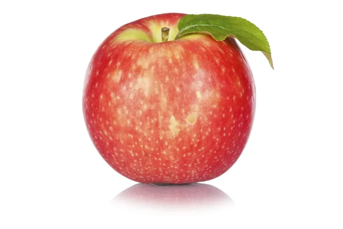 Framed Print : Red Apple Fruit and Leaf Isolated Print, Germany Framed Print : Red Apple Fruit and Leaf Isolated Print, Germany