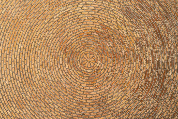 Framed Print : Red Brick Vault Print - Architectural Texture Framed Print : Red Brick Vault Print - Architectural Texture