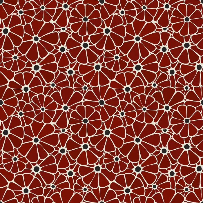 Framed Print : Red Floral Print Wallpaper Pattern Framed Print : Red Floral Print Wallpaper Pattern