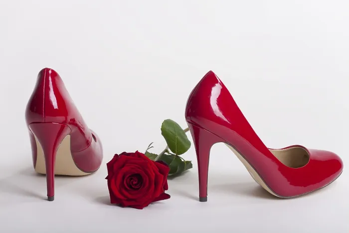 Framed Print : Red High Heels Print on White Background Framed Print : Red High Heels Print on White Background