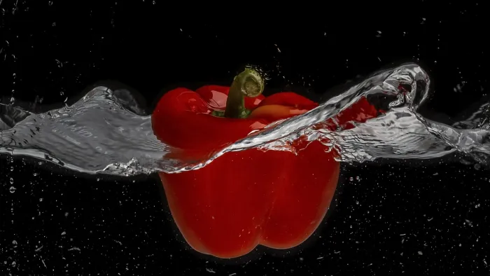 Framed Print : A Red Pepper Creates a Vortex Water Print Framed Print : A Red Pepper Creates a Vortex Water Print