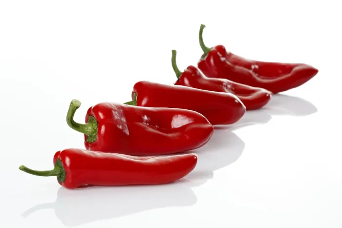 Framed Print : Five Red Pointed Peppers Print (Capsicum) Framed Print : Five Red Pointed Peppers Print (Capsicum)