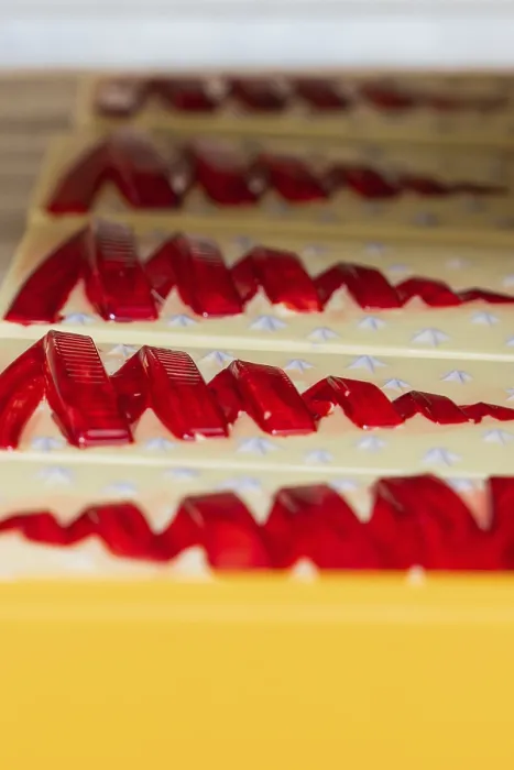 Framed Print : Red and Yellow Patterns on Chocolate Bars Print, Germany Framed Print : Red and Yellow Patterns on Chocolate Bars Print, Germany