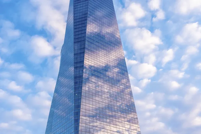 Framed Print : Reflection of Clouds in Glass Building Print