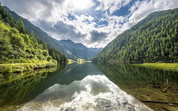 Framed Print : Reflection in the lake, Riesachsee Print, Austria Framed Print : Reflection in the lake, Riesachsee Print, Austria