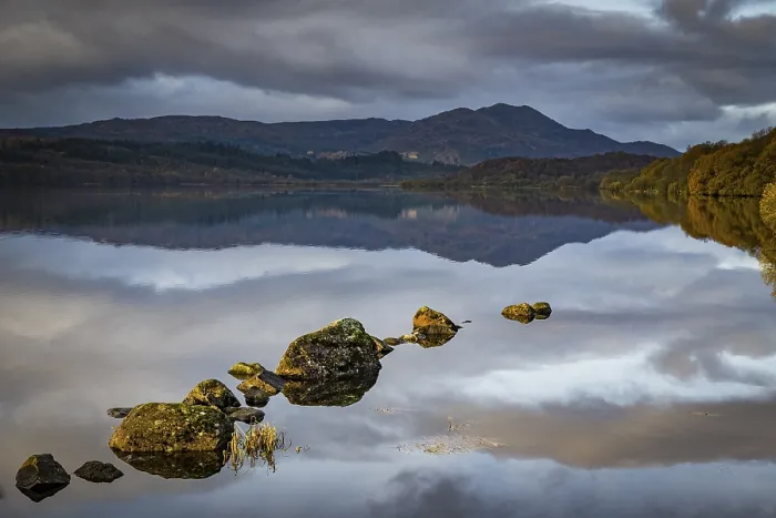 Framed Print : Loch Katrine Highland Reflection Print, Scotland Framed Print : Loch Katrine Highland Reflection Print, Scotland
