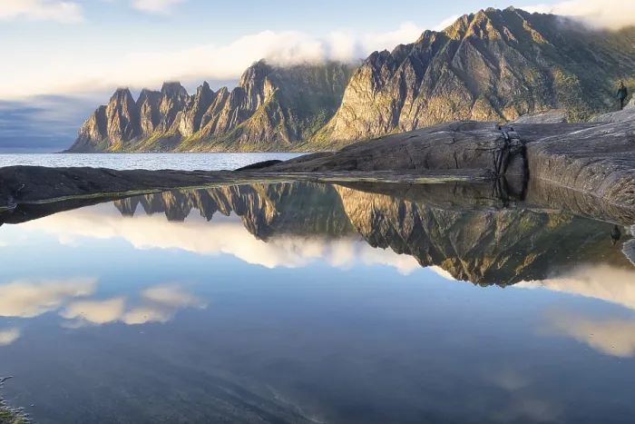 Framed Print : Evening Reflections Print, Tungeneset, Senja, Norway Framed Print : Evening Reflections Print, Tungeneset, Senja, Norway