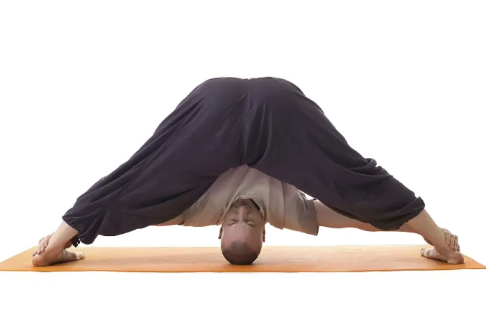 Framed Print : Relaxed Man in Yoga Pose Print Framed Print : Relaxed Man in Yoga Pose Print