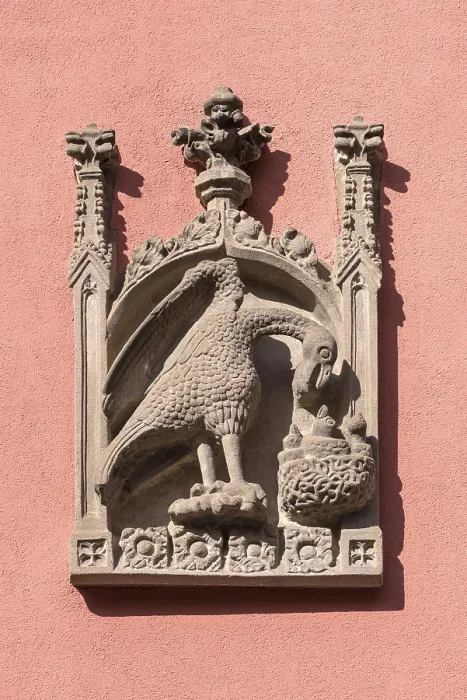 Framed Print : Nuremberg House Sign Print: Eagle with Young Framed Print : Nuremberg House Sign Print: Eagle with Young